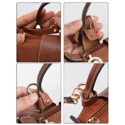 Alloy reinforcement Genuine Leather Strap Replacement Conversion Handbag Belts Punch-free Transformation for Longchamp