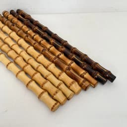 One Pair Handmade Nature Bamboo Purse Bag Handle Straight Long 33cm Handbag Bag Parts for DIY Handmade Craft Material
