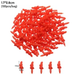 100Pcs Plastic Snowman Doll Red Nose DIY Stuffed Plush Animals Puppet Doll Noses Santa Claus Plush Toys Accessories