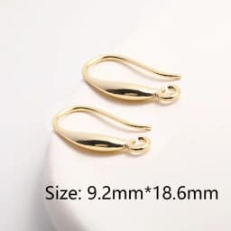 2022 Trendy 14K Gold Plating Inverted Crescent Moon Charm Brass Metal Inlaid Zircon C Shape Pendants For Earring Making Findings