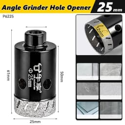 Diamond Hole Saw 20mm-60mm M10 Shank Diamond Core Drill Bit, Angle Grinder Hole Opener for Tile Granite Marble Glass Ceramic