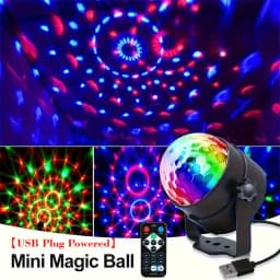 7-Color Wave Projector Light, USB Powered with Remote, Creates Calming Ambient Lighting for Bedroom, Home Theater Ceiling Decor