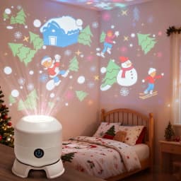 360° Rotating Starry Ocean Projection Night Light Dynamic Projector Decorative Lamp Ocean Themed Projection Light Christmas Gift