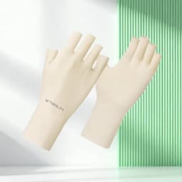 WRELS Half Finger Sunscreen Gloves Casual Elastic Nail Art Anti-UV Protection Gloves Woman Breathable Elastic Driving Gloves