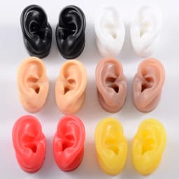 1PC Flexible Silicone Ear Model for Piercing Left and Right Human Ear Molds Jewelry With Exhibits Props