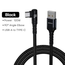 QOOVI PD240W Elbow Cable Ultra Fast Charging USB Type C Cable PD3.1 Quick Charge for Laptop Samsung Xiaomi iPhone 17 MacBook