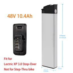 Lectric XP 3.0 Step-Over bike battery 48V 10.4Ah 14Ah for Lectric XP 3.0 Step-Over Long range bike Replacement Battery XP 3.0