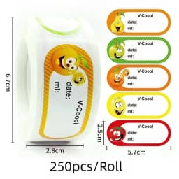 Kitchen Date Roll Paper Label Waterproof Food Storage Stickers Removable Storage Sticker Freezer Labels