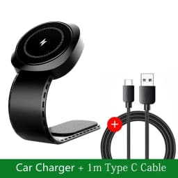 Adhesive Car Magnetic Wireless Charger Adjustable Dashboard Phone Stand For Magsafe iPhone 17 16 15 14 13 12 Fast Charging Mount