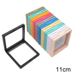 5Pcs 3D Floating Frame Jewelry Display Stand Shadow Box Ring Pendant Holder Stone Presentation Case Gift Box