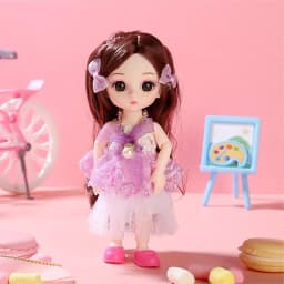 16cm DIY Dress Up Doll BJD Doll 1/12 with Clothes and Shoes Movable 13 Joints Cute Sweet Face Girl Gift Child Toys Princess Doll