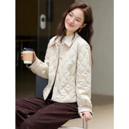 VIMLY Women's Vintage Quilted Jacket 2026 Winter Warm Parkas Plaid Spliced Cuff Long Sleeve Lady Outerwear Woman Clothes A2796