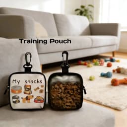 1 Pc Pet Snack Bag Cartoon Printed Portable Dog Training Bag Suitable For Dog Walks Outdoor Training Multifunctional Reward Bag