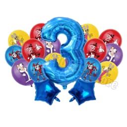 The Amazing Digitals Circus Digit 1-9 Balloons Kids Kawaii Birthday Decoration Baby Shower Gender Reveal Party Supplies Gift New