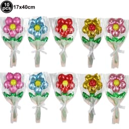 10pcs Mini Rose Flower Balloons Rose Shaped Balloons Birthday Wedding Balloon Mother's Day Decoration Baby Shower Party Supplies
