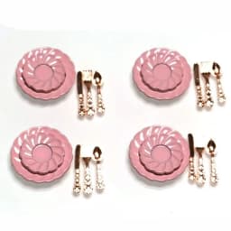 7/16/20Pcs Dollhouse Tableware Set Vintage Miniature Plate Bowl Fork Knife Spoon Chopsticks For Doll House Kitchen Furniture