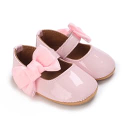 Spring and Autumn Red Comfortable Bow Detail Women's Baby Shoes for Newborns and Girls