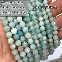 Wholesale Natural Amazonite Various Shape Stone Beads Round Faceted Rondelle Square Irregular for Jewelry Making Diy Bracelet