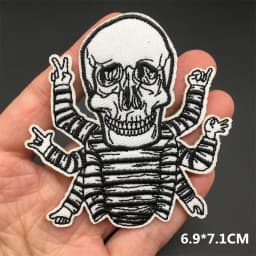 Feeling Good Embroidery Patch for Clothing Punk Iron on Patches Appliques DIY Sewing Clothes Jacket Jeans Home Decoration