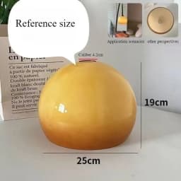 Acrylic Lampshade Plastic Lampcover Gradient Yellow Floor Lamp Shell