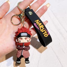Cartoon PVC Naruto Anime Peripheral Keychain Naruto Silicone Figure Car Key Chain Christmas, Halloween Gift