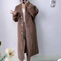  2025 Winter New Thick Women's Long Imitation Mink Plush Cardigan With Integrated Fur Eco-Friendly Hooded Fur Coat Solid Color