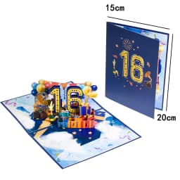 Anniversary Card, Pop Up 1st 18th 21th Birthday Card, Anniversary Number Greeting Cards for Wedding Wife Husband Girlfriend