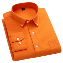 Casual Long-sleeve Shirts for Men Slim Fit Plain Shirt 100%cotton Plaid Striped Tops Soft Designer Fashion Korean Trends Clothes