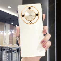 Magic6 Magic5 6lite 5lite Luxury Plating Ring Holder Stand Case For Huawei Honor Magic 6 5 Lite Pro 5g X9a X9b Silicone Cover