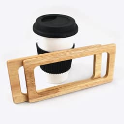 2Pcs Deepeel 14/20cm Square Purse Frame Wooden Bags Handle for Making Handbag Woven Bag DIY Sewing Brackets Handles Accessories
