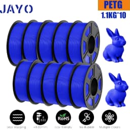 JAYO 10 Rolls PETG Filament 175mm 3D Printing No Bubbles No Drawing Smooth Multiple Colors Optional for 3D Printing 1.1kg/1roll