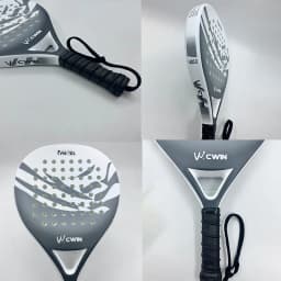 2026 Cwin Padel Racket Carbon Fiber Lightweight EVA Foam Soft Face Comfort Grip Shock Absorption Enhanced Sweet Spot with Bag