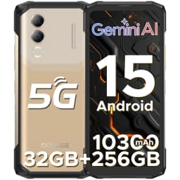 Phone robust DOOGEE Blade20 Turbo 5G Android 15 Gemini AI Smartphones 32 Go dual camera mAh NFC