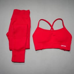DFDK High Waist Stretch Leggings Set, Seamless Tie Back Sports Top, 2Pcs Workout Suit for Outdoor Fitness Running