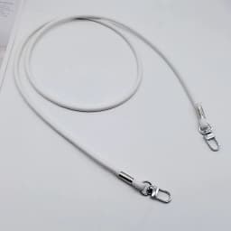 Unicolor Leather Crossbody Bag Strap Replacement with Phone Loss Prevention Chain for DIY Bag Making Projects