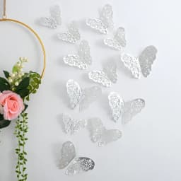 NEW 12Pcs 3D Hollow Butterfly Wall Sticker Home Decoration Kids Room Party Wedding Decor Rose Gold Butterfly Fridge DIY Stickers