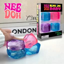 NEEDOH Mini Nice Ice Cube Stress Relief Squishy Cube Mini 4 Pack Set Sensory Toy Anti-Anxiety Party Favors Gifts For Adults