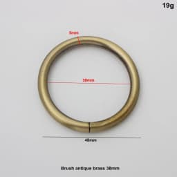 20pieces 7 colors 6 sizes 13-16-19-25-32-38mm pink gold O rings for DIY leather bags close round jump rings