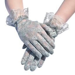 New Lace Full Finger Party Short Gloves For Women Girls Kids Black Solid Knitted Mittens Outdoor Dance Dress Up Bride's Gloves