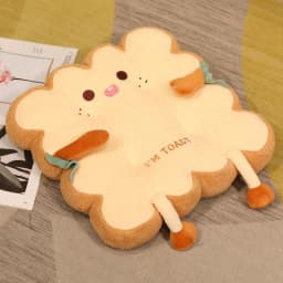 Comfy Cartoon Toast-Shaped Seat & Back Cushion – Washable Anti-Fatigue Pillow for Home/Office/Car (Perfect Gift for Christmas)