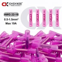 Heat Shrink Butt Connectors Kit, Butt Splice Set, Insulated IP67 Waterproof Electrical Marine Automotive Wire Crimp Terminals