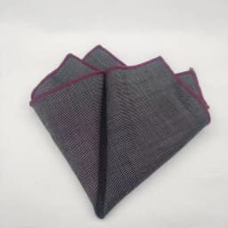 23cm Luxury Grey Wool Pocket Square For Men Vintage Plaid Striped Handkerchief Soft Skinny Hanky Banquet Cravat Suit Accessories