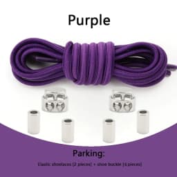 1 Pair Elastic Shoelaces for Sneakers No Tie Shoe Laces Metal Lock Quickly Put on And Take Off Lazy Shoes Lace Round Rubber Band