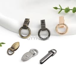 10/30/100PCS Metal Leaf Shape Bag Anchor D-ring For DIY Leather Shoulder Handbag Straps Hanger Hooks Connector Clips Accessories