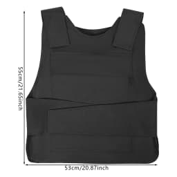 21.65*20.87inch Outdoors Protective Vest Manganese Steel Adjustable Security Training Protective Vest for Security Personnel Pol