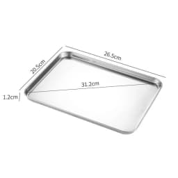 Rectangle Stainless Steel Tray Buffet Presentation Tray Metal Food Serving Plate Rice Noodle Pan Home Dishes Storage Organizer
