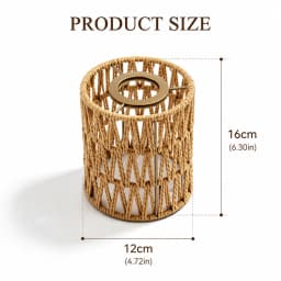 E27 Hemp Rope Woven Iron Pendant Lamp, Bulb Not Included, 1.2m Adjustable Hanging Wire for Kitchen Island Bar Corridor Decor