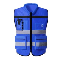 Custom Logo Safety Vest Hi Vis Vest Multi Pocket Construction Workwera ANSI Class 2 Standard Safety Volunteer Uniform