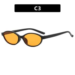 Retro Oval Frame Sunglasses Fashion Personalized Trendy Small Frame Sunglasses Punk Cat Eyes Sunshade Sun Protection Glasses