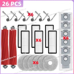 Fit For Roborock QR 798/ QR 598/ QV 35A/ QV 35S/ Qrevo L/ Qrevo L Pro/ Qrevo S Pro Parts Main Side Brush Filter Mop Cloth Bag